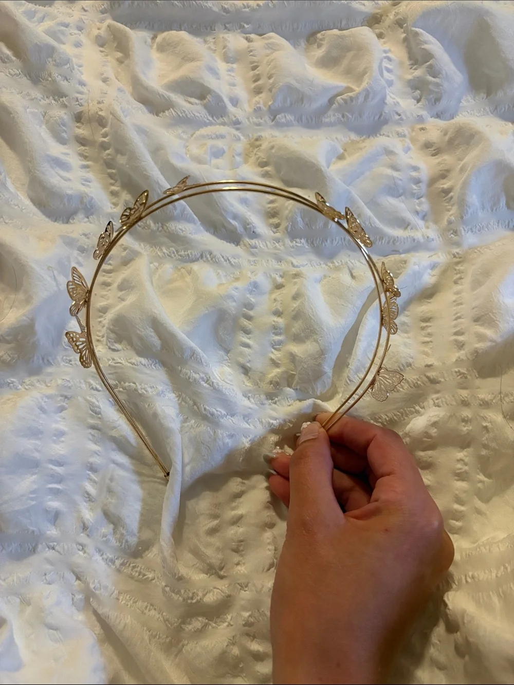 Gold Butterfly Double-Band Headband - Women Accessories